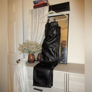 Abercrombie & Fitch, Vegan Leather 90s Relaxed Pant, Black, Size 27 (4)